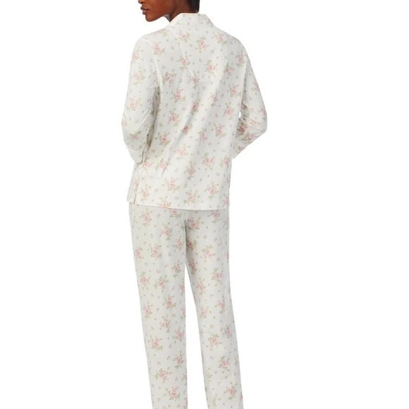 Lauren Ralph Lauren 3/4 Sleeve Knit Long Pajamas TOP - Picture 2 of 3